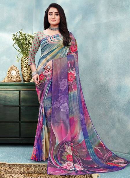 Multi Colour SARITA NAKSHATRA Fancy Ethnic Wear Weightless with Digital Print Saree Collection 6001